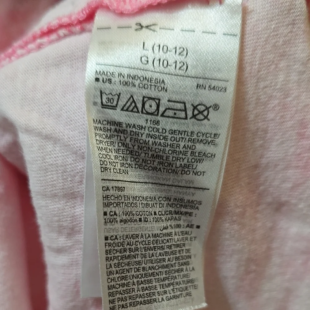 Old Navy Girls Graphic Hi Lo Tee Large 10 12 Pink